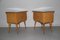 Italian Maple, Brass & Colored Glass Nightstands, 1960s, Set of 2 8