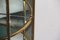 Unità di mensole in vetro specchiato e ottone massiccio, anni '70, Immagine 2