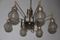 Mid-Century Italian Brass & Glass Chandelier, Image 3