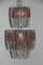 Lámparas de araña de vidrio curvado, años 70. Juego de 2, Imagen 5