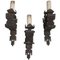 Brutalist Iron Wall Sconces, 1960s, Set of 3, Image 1
