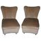 Vintage Velvet & Brass Lounge Chairs, Set of 2 1