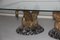 Brass, Marble & Glass Swan Coffee Table, 1970s 9