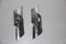 Pop Art Curved Steel Wall Sconces, 1970s, Set of 2, Image 3