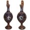 Italian Enamel Amphora Vases, 1940s, Set of 2, Image 1