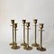 Vintage German Brass Candleholders, Set of 6 1