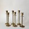 Vintage German Brass Candleholders, Set of 6, Image 1
