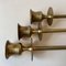 Vintage German Brass Candleholders, Set of 6 5