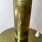 Large Vintage Scandinavian Brass Table Lamp with Glass Detail 8