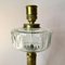 Large Vintage Scandinavian Brass Table Lamp with Glass Detail 3