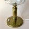 Large Vintage Scandinavian Brass Table Lamp with Glass Detail 7