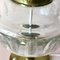 Large Vintage Scandinavian Brass Table Lamp with Glass Detail 5
