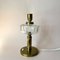 Large Vintage Scandinavian Brass Table Lamp with Glass Detail, Image 1