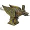 Encrier Oiseau Dragon Antique en Laiton 1