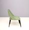 Beistellstühle mit grünem Sitz aus Skai & ebonisiertem Holzgestell, 1950er, 2er Set 8