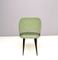 Beistellstühle mit grünem Sitz aus Skai & ebonisiertem Holzgestell, 1950er, 2er Set 10