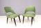 Beistellstühle mit grünem Sitz aus Skai & ebonisiertem Holzgestell, 1950er, 2er Set 7