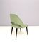 Beistellstühle mit grünem Sitz aus Skai & ebonisiertem Holzgestell, 1950er, 2er Set 9