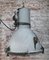 Vintage Industrial Grey Cast Aluminum & Glass Pendant 6