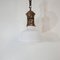 Lámpara colgante vintage de opalina, años 30, Imagen 1