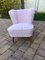 Chaise Cocktail Vintage en Fausse Fourrure Rose, 1950s 3