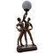 Art Deco Style Bronze Dancers Table Lamp, 1980s 1