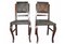 Antique Embossed Leather Dining Chairs, 1900s, Set of 2 2