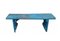 Antique Blue Painted Wooden Bench, Image 2
