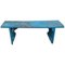 Antique Blue Painted Wooden Bench 1