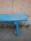 Banc Antique en Bois Peint en Bleu 3