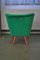 Chaise Cocktail Vintage Verte, 1950s 2