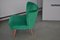 Vintage Green Cocktail Chair, 1950s, Image 4