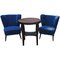 Fauteuils Cocktail Bleus, 1950s, Set de 2 2