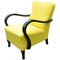 Fauteuil Art Déco Jaune, 1920s 1