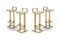 Brass Bar Stools from Maison Jansen, 1970s, Set of 4 4