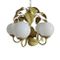 Gold & White Leaf Chandelier, 1970s 2