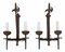 Large Vintage Wrought Iron Wall Lights, 1970s, Set of 2, Image 1