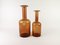 Vintage Glass Bottle Vases by Otto Breuer for Holmegaard, Set of 2 1