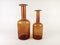 Vases Vintage en Verre de Bouteille par Otto Breuer pour Holmegaard, Set de 2 5