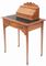 Antiker viktorianischer Schreibtisch aus Seidenholz mit Lederauflage 4