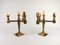 Swedish Brass Candleholders by Lars Bergsten for Gusum, 1978, Set of 2, Image 4