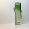 Vintage Green Ice Glass Vase by Kaj Blomqvist for Kumela, 1970s 3