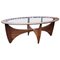 Oval Teak Astro Coffee Table with Glass Top by Victor Wilkins for G-Plan, 1960s, Image 1