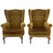 Vintage Tufted Wingback Armchairs, Set of 2, Image 4