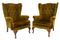 Vintage Tufted Wingback Armchairs, Set of 2 1