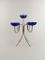 Vintage Blue Glass Candelabra by Gunnar Ander for Ystad-Metall, Image 1