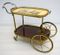 Chariot de Bar Mid-Century en Acajou et Laiton, 1950s 1