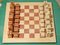 Juego de ajedrez de travertino rojo y blanco de Angello Mangiarotti, años 50, Imagen 1