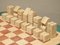 Juego de ajedrez de travertino rojo y blanco de Angello Mangiarotti, años 50, Imagen 4