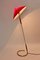 Lámpara de pie italiana de latón con detalles de haya, años 40, Imagen 5